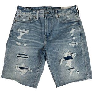 American Eagle AIRFLEX+ men's jean shorts sz 31 distressed NWT